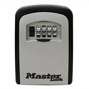 Master Lock key storage unit with a combination lock on a white background