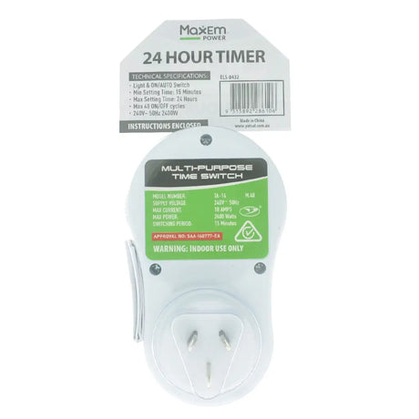 Maxim Power 24-hour timer on a white background