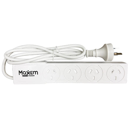 MaxEm 4 way Power Board 10A With Overload Protection White ELS-0164