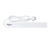 MaxEm 6 Way Power Board 10A With Overload Protection White ELS-0165