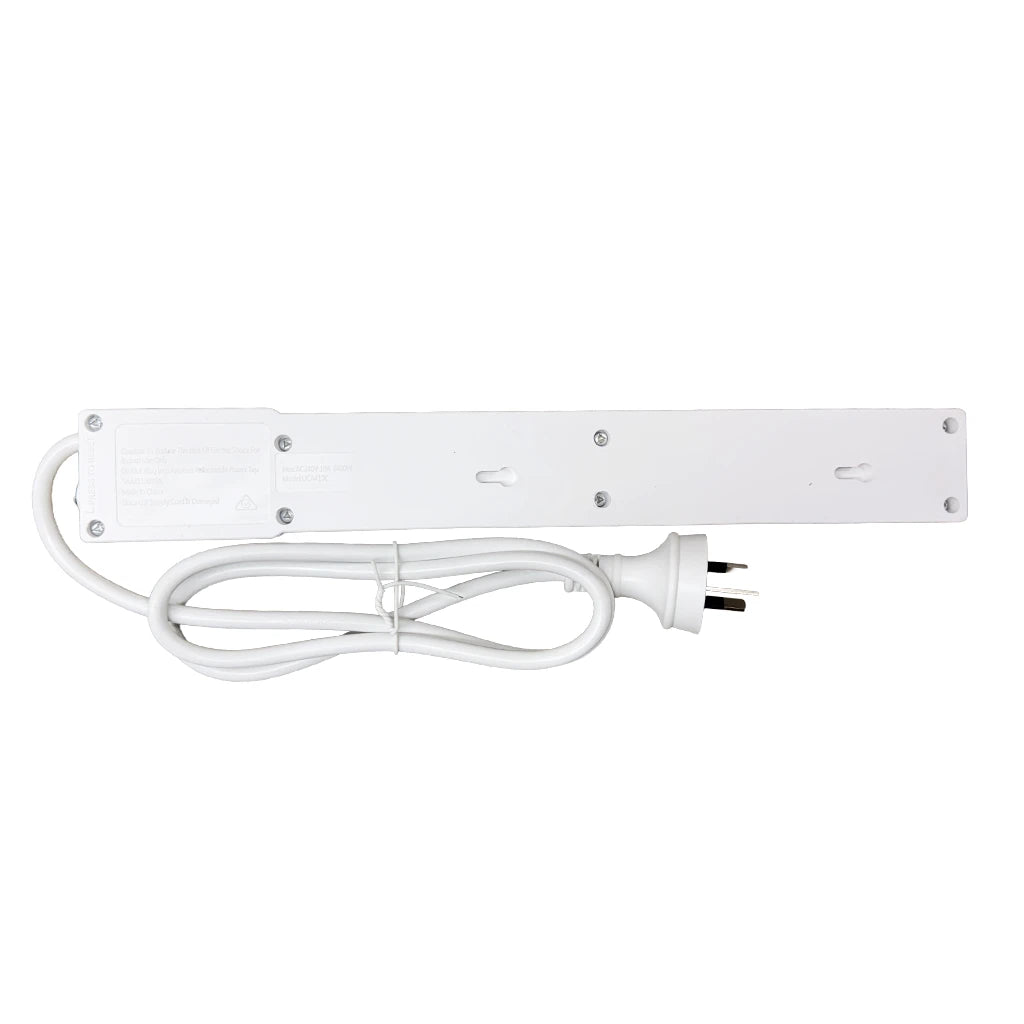 MaxEm 6 Way Power Board 10A With Overload Protection White ELS-0165