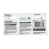 MaxEm 6 Way Power Board 10A With Overload Protection White ELS-0165