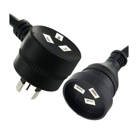 MaxEm Extension Lead With Piggy Back 1.8M Black ELS-0629