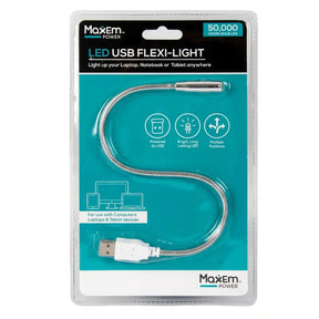Maxem LED USB Flexi-Light packaging on a white background