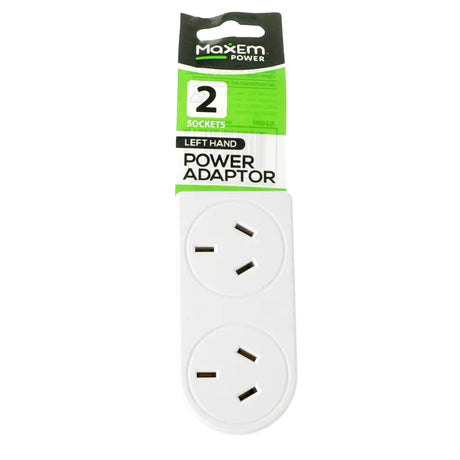 Maxem Power adapter with two sockets on a white background