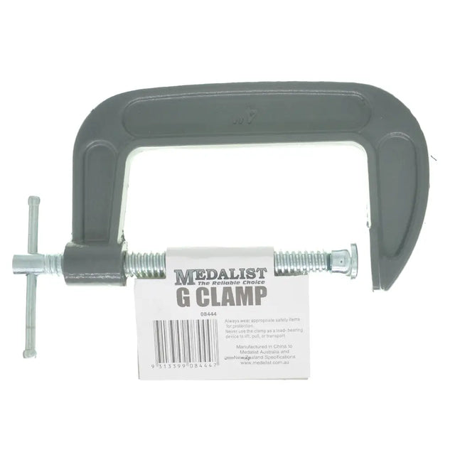G clamp with Medalist branding on a white background