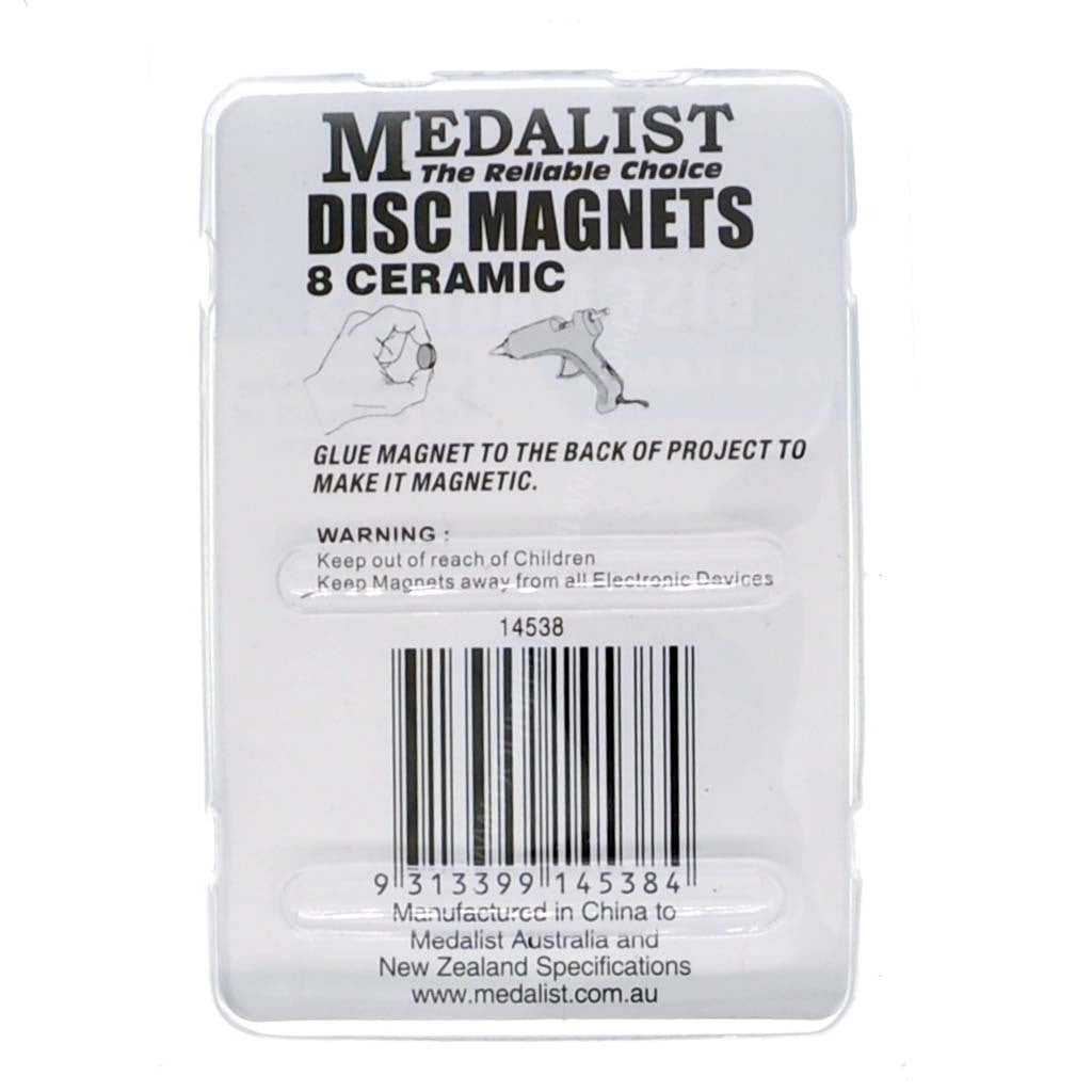 Medalist Round Disc Ceramic Magnets 19mm 8Pcs 14538