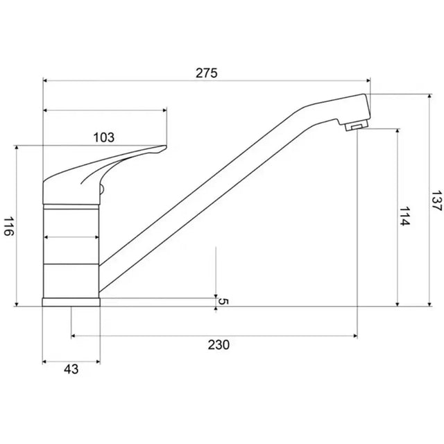Technical drawing of a architectural element with dimensions