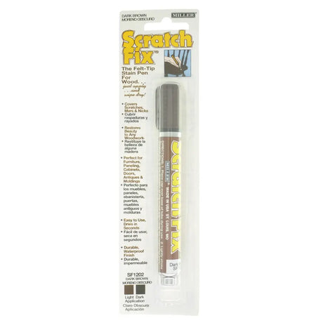 Scratch Fix felt-tip stain pen packaging on a white background