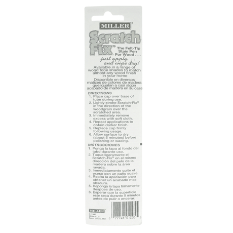 Miller Scratch Fix packaging with text on a white background