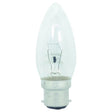 Clear light bulb on a white background