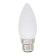 White LED candle bulb on a white background