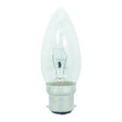 Clear light bulb on a white background