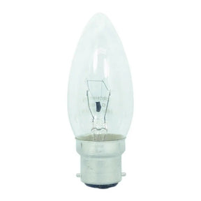 Clear light bulb on a white background