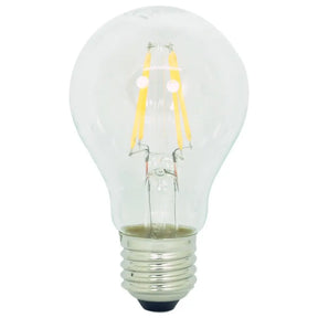 Clear light bulb on a white background