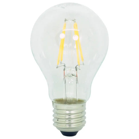 Clear light bulb on a white background