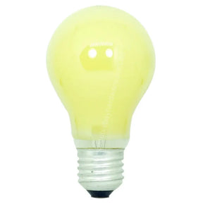 Yellow light bulb on a white background