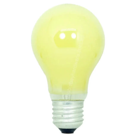 Yellow light bulb on a white background