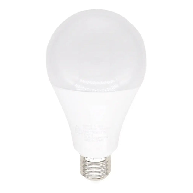 White LED light bulb on a white background