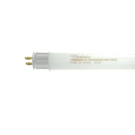 Fluorescent light bulb on a white background