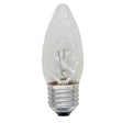 Clear light bulb on a white background
