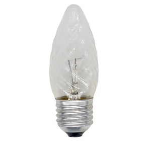 Clear light bulb on a white background