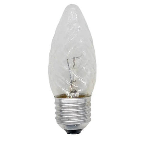 Clear light bulb on a white background