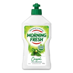 Bottle of Morning Fresh dishwashing liquid on a white background