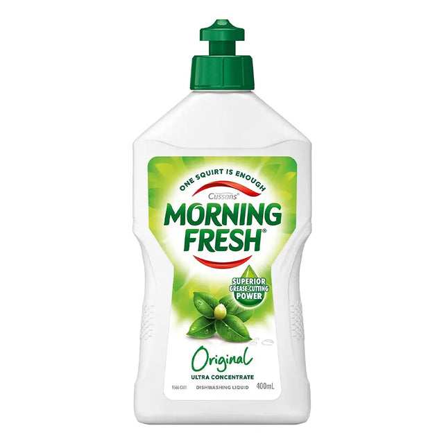 Bottle of Morning Fresh dishwashing liquid on a white background