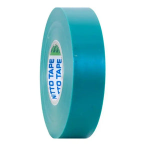 Teal tape roll with 'Nitto Tape' branding on a white background