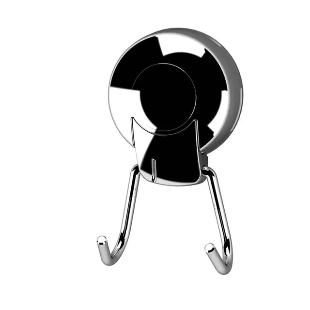 Chrome double hook on a white background