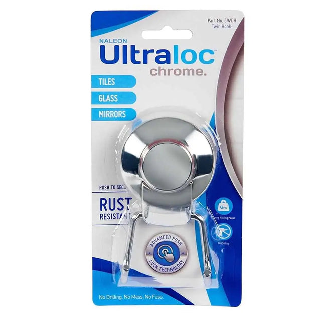 Naleon Ultraloc chrome door lock packaging on a white background