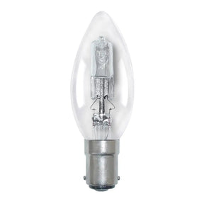Clear light bulb on a white background