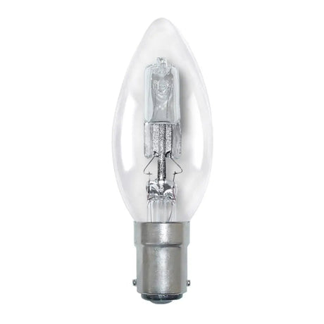 Clear light bulb on a white background