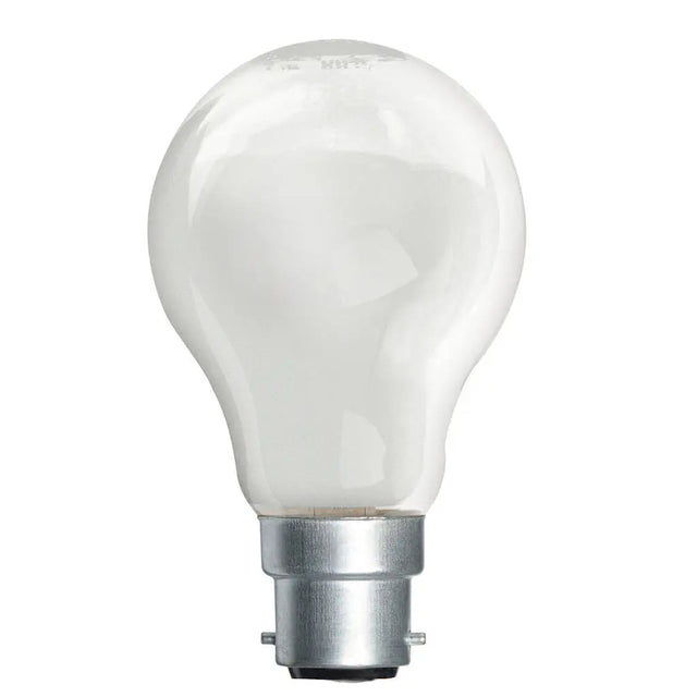 Clear light bulb on a white background