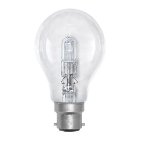 Clear light bulb on a white background