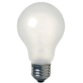 White light bulb on a white background