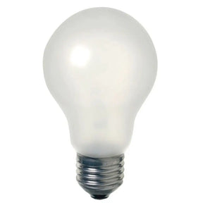 White light bulb on a white background