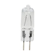 Clear halogen light bulb on a white background