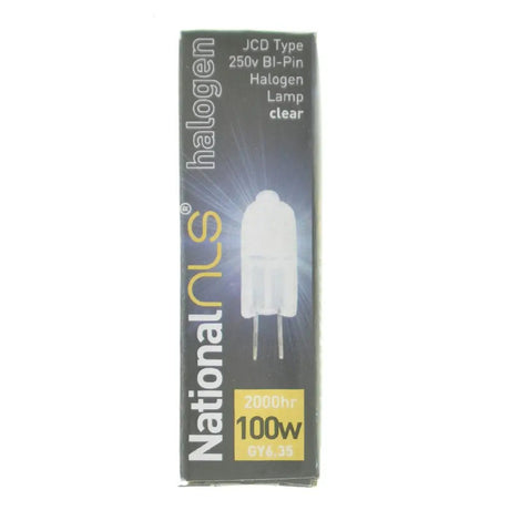 Box of National halogen lamp with clear bulb illustration on a white background