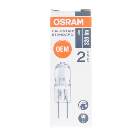 OSRAM G4 halogen bulb packaging on a white background
