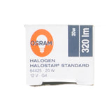 OSRAM Bi-Pin HALOSTAR Halogen Light Bulb G4 12V 20W Clear 64425
