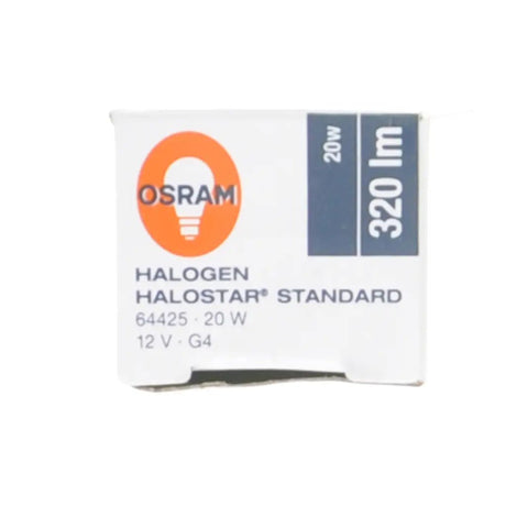 OSRAM halogen light bulb packaging on a white background