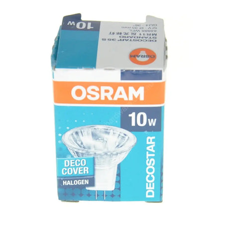 OSRAM Decostar halogen bulb packaging on a white background