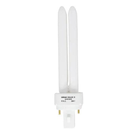 Compact fluorescent light bulb on a white background