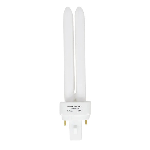 Compact fluorescent light bulb on a white background