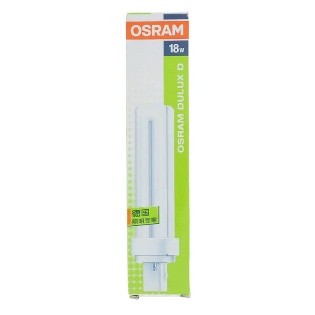 OSRAM Dulux D fluorescent tube light packaging on a white background