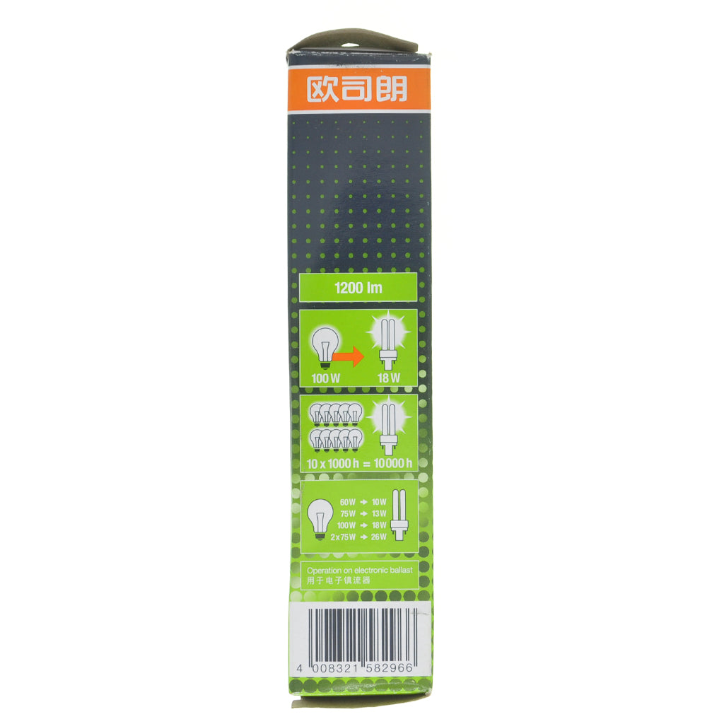OSRAM DULUX D/E Compact Fluorescent Light Bulb G24q-2 18W/840