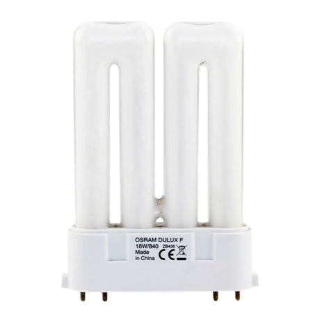Fluorescent light bulb with 'OSRAM DULUX F' branding on a white background