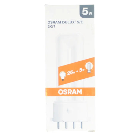 OSRAM Dulux S/E 2G7 light bulb packaging on a white background